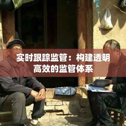 实时跟踪监管:构建透明高效的监管体系