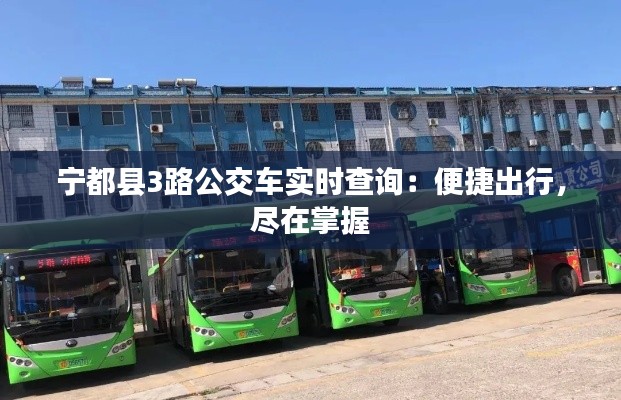 宁都县3路公交车实时查询:便捷出行,尽在掌握