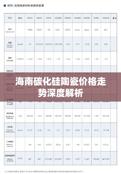 海南碳化硅陶瓷价格走势深度解析