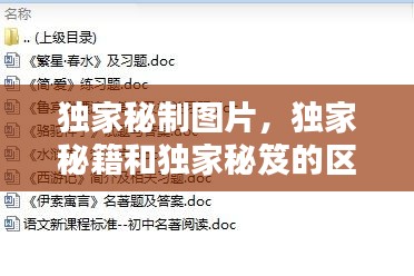 独家秘制图片,独家秘籍和独家秘笈的区别