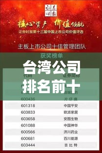 台湾公司排名前十揭晓,引领行业,谁与争锋!